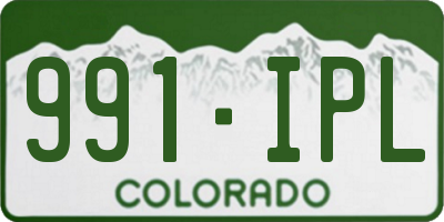 CO license plate 991IPL