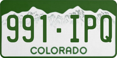 CO license plate 991IPQ