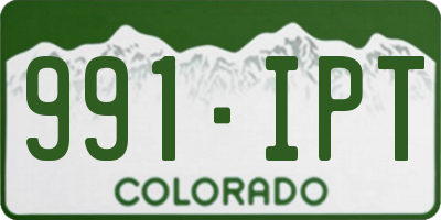 CO license plate 991IPT