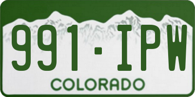 CO license plate 991IPW