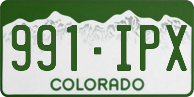 CO license plate 991IPX