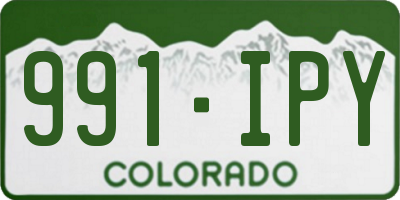 CO license plate 991IPY