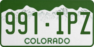 CO license plate 991IPZ