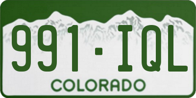 CO license plate 991IQL