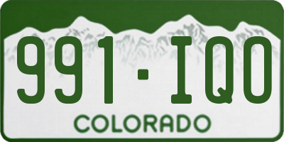 CO license plate 991IQO