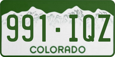 CO license plate 991IQZ
