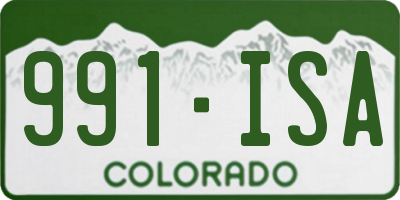 CO license plate 991ISA