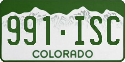 CO license plate 991ISC