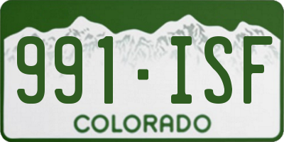 CO license plate 991ISF