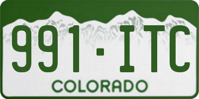 CO license plate 991ITC