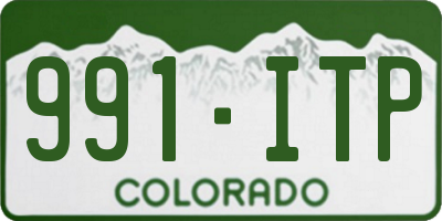 CO license plate 991ITP