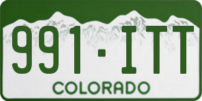 CO license plate 991ITT
