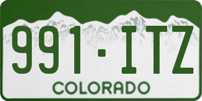 CO license plate 991ITZ
