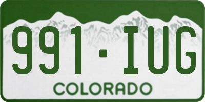 CO license plate 991IUG
