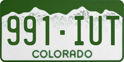 CO license plate 991IUT