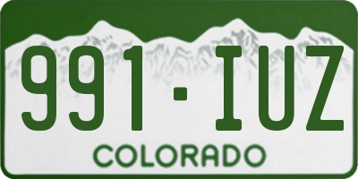 CO license plate 991IUZ