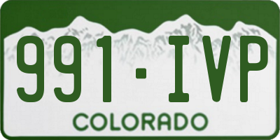 CO license plate 991IVP