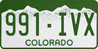 CO license plate 991IVX