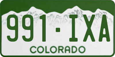 CO license plate 991IXA