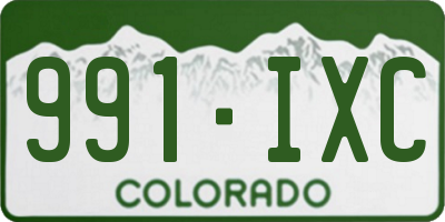 CO license plate 991IXC