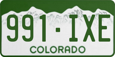 CO license plate 991IXE