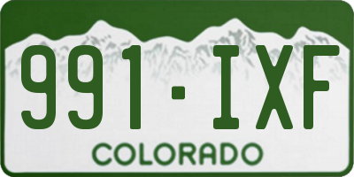 CO license plate 991IXF