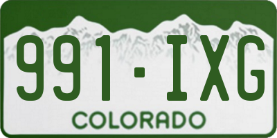 CO license plate 991IXG