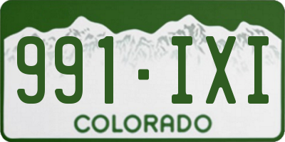 CO license plate 991IXI