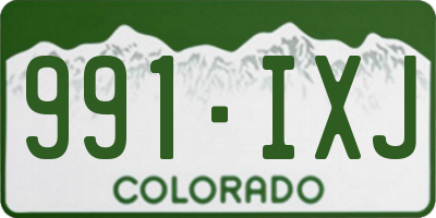 CO license plate 991IXJ