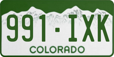 CO license plate 991IXK