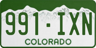 CO license plate 991IXN