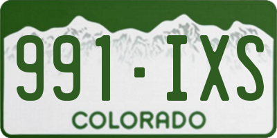 CO license plate 991IXS