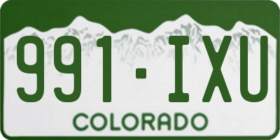 CO license plate 991IXU