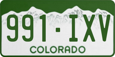 CO license plate 991IXV