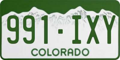 CO license plate 991IXY