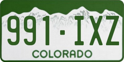 CO license plate 991IXZ