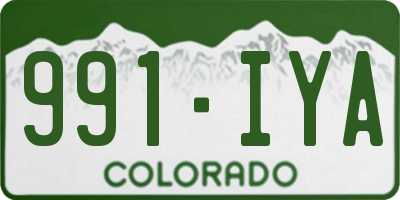 CO license plate 991IYA
