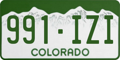 CO license plate 991IZI