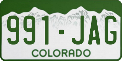 CO license plate 991JAG