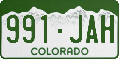 CO license plate 991JAH