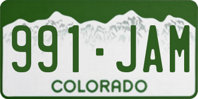 CO license plate 991JAM