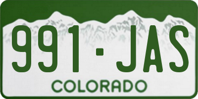 CO license plate 991JAS