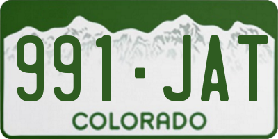 CO license plate 991JAT