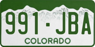 CO license plate 991JBA