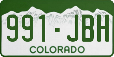 CO license plate 991JBH