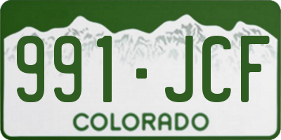 CO license plate 991JCF