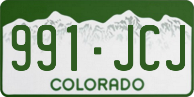 CO license plate 991JCJ