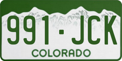 CO license plate 991JCK