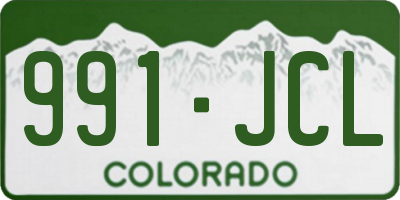CO license plate 991JCL