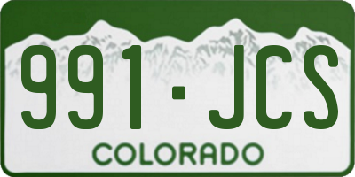 CO license plate 991JCS